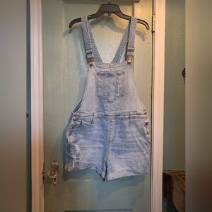 Old Navy Light Blue Denim Short Overalls